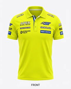 Diseña tu propia camiseta polo de automovilismo con sublimación y bordado, ligera, tallas grandes, para el personal del equipo Pitcrew. - Product Image 6