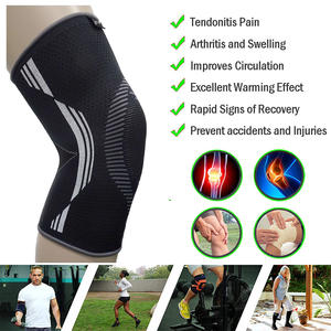 U-BEST Genouillère de compression élastique en nylon respirant tricoté, protection du genou, fermeture à enfiler pour le cyclisme, la course et les sports - Product Image 3