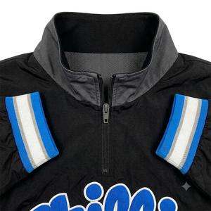 Conjunto Deportivo Informal para Hombre de Alta Calidad, Color Negro con Rayas Azules y Blancas, Chaqueta con Cierre Frontal y Pantalones Cortos, para Verano - Product Image 6