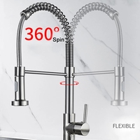 Robinet de cuisine extractible en laiton finition noire, monocommande, pour évier de cuisine, vente directe usine pour la vente en gros et les projets