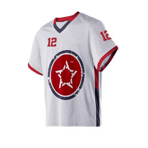 Tenue de sport athlétique de lacrosse pour équipes, en tissu respirant, à manches courtes, personnalisable, de haute qualité, pour l'entraînement sur le terrain, vêtements d'équipe - Product Image 5