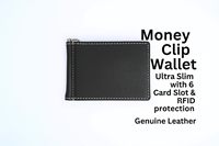 Dompet Binder Kulit Asli Wriza A7 Saffiano dengan Tali Pergelangan Tangan, RFID, Resleting, Pengatur Uang, Amplop Uang Kompak, Perencana