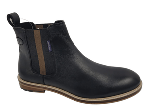 Botas Chelsea Dlords para Hombre, Negras, de Piel de Oveja, Punta Redonda, Elásticas, Sin Cordones, Transpirables, con Suela de TPR, Estilo Otoñal, Modelo Grant - Product Image 1