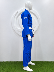 Custom Blue BJJ Gi Adult Brazilian Jiu Jitsu Uniform Reinforced <b>Kimono</b> <b>Jacket</b> Pants Set for Training Competition Martial Arts - Product Image 4