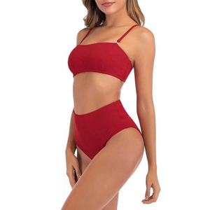 Swimsuit Trend <b>Sexy</b> Deep V-neck One Piece Shiny Women Swimwear Beachwear Bathing Suit Monokini Two Piece Dress <b>Bikini</b> <b>Set</b> - Product Image 2