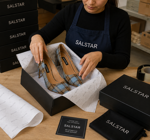 Tacones de aguja de tartán personalizados para mujer |   Zapatos de Tacón Alto con Punta en Pico y Diseño Escocés |   Fabricante de Zapatos de Vestir de Moda OEM ODM - Product Image 6