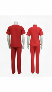 Conjunto de Uniforme Médico Unisex, Parte Superior con Cuello en V y Pantalones, Ligero y Transpirable, Ropa de Trabajo para Hospitales y Enfermería, Fabricante OEM - Product Image 3