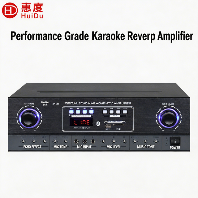 Professional Home Theater Amplifier GF-402 2x80W 8Ω Bluetooth USB SD Mixer PA Background Music KTV Amplificador De Sonido