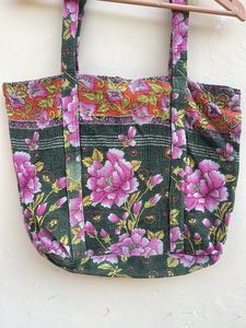 Sac fourre-tout matelassé léger de couleur unie, doublure en coton doux, style vintage, grande capacité, pour femme, toutes saisons, voyage - Product Image 2