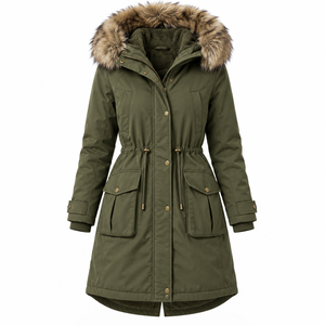 Chaqueta Parka de Invierno para Mujer, Impermeable, con Capucha, Abrigo Cálido con Relleno de Algodón, Chaqueta Deportiva Informal de Talla Grande, Venta al por Mayor - Product Image 3