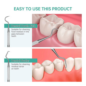 Dental Scraper Tool – Medical Grade Stainless Steel Dentist <b>Pick</b> & Tartar Scraper for <b>Tooth</b> Stain Plaque Removal Professional - Product Image 6