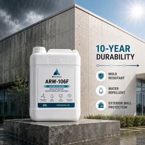 ECOWAY ARW-106F ≥105 °   Revestimiento Hidrofóbico de Fluorosilicona para Paredes Exteriores 20L, Protección Impermeable para Fachadas de Edificios - Product Image 4