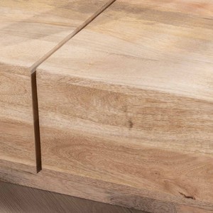 Table basse carrée Vandana Silver Design de style contemporain, en bois massif naturel - Product Image 6