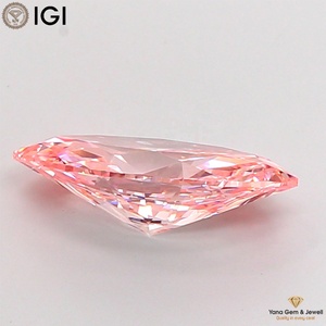 Diamant de laboratoire CVD rose vif fantaisie, pureté VS1, 3,50 carats, taille marquise, avec certificat IGI, idéal pour les fiançailles - Product Image 5