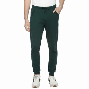 New Arrival Green Jogging <b>Trouser</b> Full Length Casual Pants <b>Men</b> Mid Waist Breathable Heavyweight <b>Drawstring</b> Closure Custom Style - Product Image 1