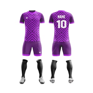 Kit d'uniforme de football personnalisable de haute qualité séchage rapide Polyester Logo de l'équipe impression vert adultes enfants formation comprend le nom - Product Image 2