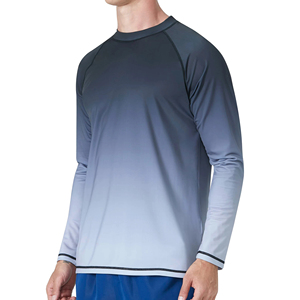 Latest Design Men Rash Guards Breathable Spandex/Polyester Full Sleeve Custom Colors Adult Size OEM Service - Product Image 1