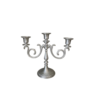 High Quality Aluminium <b>Candelabra</b> 3 Arms For Wedding Decorative Candle Holder Elegant Vintage Metal 3-Light Dining Table Decor - Product Image 1