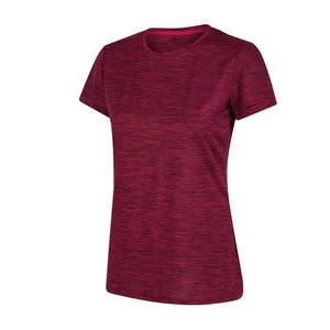Women's Short Sleeve Crew Neck T-Shirt <b>Red</b> Solid Color Slim Fit Knitted Polyester Quick Dry Casual <b>Top</b> All Seasons - Product Image 6