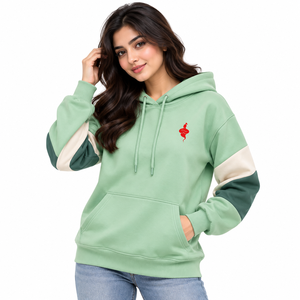 Sweat à capuche tendance pour femme avec poignets côtelés, tissu doux et chaud, idéal pour l'hiver, les loisirs, les voyages et le quotidien - Product Image 1