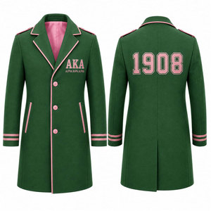 Alfa Griega Personalizada |   Ropa de la Hermandad AKA, Chaqueta de Gabardina Formal Transpirable Bordada con Letras Griegas y AKA - Product Image 4