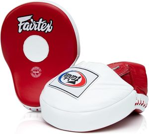 เป้าซ้อมมวย Fairtex สีดำขาว หนังวัวแท้ สำหรับฝึกซ้อม MMA มวยไทย คิกบ็อกซิ่ง เป้าซ้อมทนทาน ปรับแต่งได้ - Product Image 2