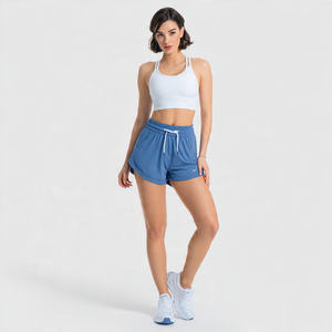 Shorts de Doble Capa de Alta Calidad para Mujer, Cintura con Cordón Ajustable, 2 en 1, Shorts de Gimnasio para Mujer, Shorts de Doble Capa para Ejercicio y Fitness - Product Image 4