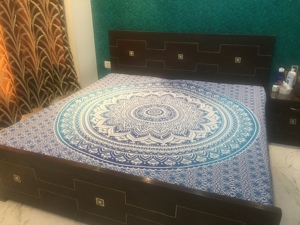 Printed Geometric Muslim <b>Round</b> Cotton <b>Table</b> <b>Cover</b> Handmade 3D Printed Design Customizable Machine Washable - Product Image 5