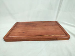 Planche à découper rectangulaire en bois naturel fait main, design fruitier, durable, compatible lave-vaisselle, 1,5 cm d'épaisseur, élégante planche de cuisine - Product Image 3