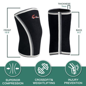 Genouillère de compression en néoprène souple 5 mm et 7 mm pour haltérophilie, soutien du genou pour la musculation et la protection en salle de sport - Product Image 5