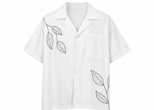เสื้อเชิ้ตแขนสั้นผู้ชายแบบลำลอง ปกคอพับ เสื้อเชิ้ตฤดูร้อน - Product Image 1