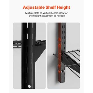 Scaffalatura a 3 livelli in acciaio resistente per garage, montaggio a parete, 0,9 x 3 piedi, 11 x 36 pollici per ripiano, scaffalatura galleggiante 11 x 36 pollici per ripiano - Product Image 5