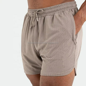 Shorts de sport personnalisés pour hommes en maille, taille mi-haute, imprimé numérique sur toile, polyester/coton, couleur unie, respirant, séchage rapide, grandes tailles - Product Image 6