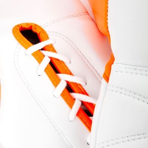 Guantes de Boxeo de Lujo Blancos y Naranjas con Cordones, de Piel Vacuna Genuina, para Entrenamiento Profesional, en Oferta - Product Image 5