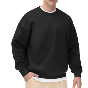 Sweat-shirt à capuche surdimensionné pour homme en molleton 100% coton, personnalisable avec logo imprimé, couleur unie, épais, chaud pour l'hiver – Promotion - Product Image 2