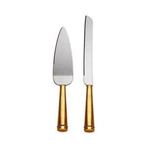 Couteau et Spatule à Gâteau en Acier Inoxydable de Style Occidental avec Manche Fait Main au Design Unique et Différent - Product Image 3