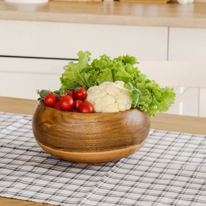 <b>High</b> Demand Wooden Serving Bowl Acacia Salad Fruit Bowl for <b>Kitchen</b> Dining <b>Table</b> Eco Friendly Food Safe Factory Bulk Supply Home - Product Image 2