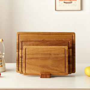 High-quality 3-<b>piece</b> Thick Wooden Chopping Board with Unique Design and <b>Wood</b> Grain Surface - Product Image 3