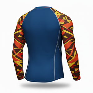 Wholesale Custom Sublimated <b>Compression</b> Gym <b>Shirt</b> Long Sleeve BJJ Rashguard MMA Rash Guard Fully Sublimation Printed Low price - Product Image 2