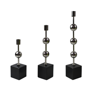 Metal Candle Holder <b>Black</b> Wedding Christmas Dining Room Pillar Holder Coffee Table Decorative Centerpiece Candle Stand - Product Image 3