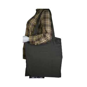 Sac fourre-tout en coton réutilisable beige crémeux écologique pour femmes sac à bandoulière confortable logo personnalisable motif lettre - Product Image 4