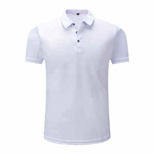 Camisa Blanca de Manga Corta para Hombre, Tejido de Rizo, Transpirable, de Secado Rápido, Diseño Casual de Color Sólido con Botones, Corte Regular, Algodón - Product Image 1