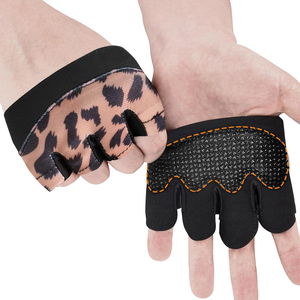 Guantes de levantamiento de pesas de alta calidad, muy vendidos, de medio dedo, para gimnasio, fitness, unisex, para adultos, con tu propio logo, con soporte para los dedos. - Product Image 2