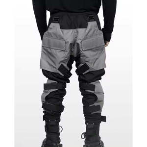 Pantalon cargo Cyberpunk Techwear pour homme, multi-poches, tactique, streetwear, avec sangle à boucle, style Hip Hop, urbain, Harajuku, Harem - Product Image 4