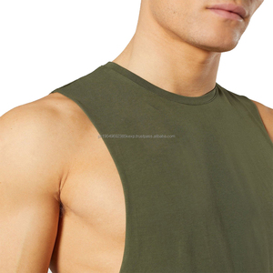 Custom Casual <b>Vest</b> Plus Size Cotton Men <b>Slim</b> Tank Top Gym Fitness Muscle Workout Plain Gym Tank Tops for Men - Product Image 6