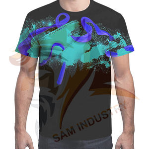 T-shirt pour homme imprimé par sublimation, prix bas, qualité supérieure, nouveau design, fabriqué par le meilleur fabricant. - Product Image 4