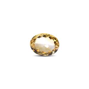 Natural Oval Citrine Cat's Eye Loose Gemstone 8.1 Carat 4mm Certified Wholesale Yellow - Product Image 1