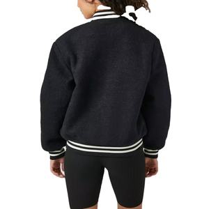 แจ็คเก็ตวาร์ซิตี้ถักนิตติ้งผ้าฟลีซสีสันปรับแต่งได้สำหรับผู้หญิงและผู้ชาย ระบายอากาศได้ดี ขายดีที่สุด  หนังแกะสองด้าน กันน้ำ กันลม - Product Image 3