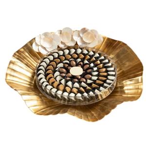 Moderna Tazón de Metal con Acabado Dorado para Servir Chocolate, Tazón para Postres y Bocadillos, Vajilla para el Hogar, Regalo, Proveedor de Chocolate a Precio Razonable - Product Image 3