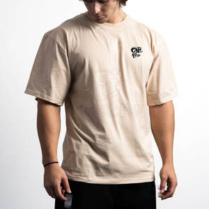 Premium Quality Soft Cotton Stretch Fabric Oversized <b>Pump</b> <b>Cover</b> Tees Men Fitness <b>Gym</b> Casual Loose Style - Product Image 4